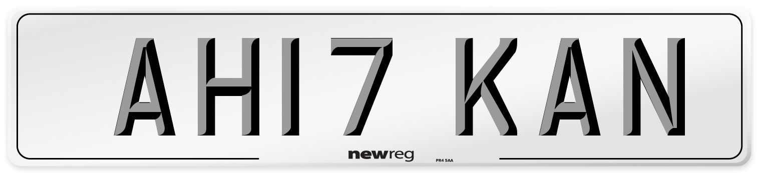 AH17 KAN Number Plate from New Reg